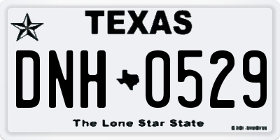 TX license plate DNH0529