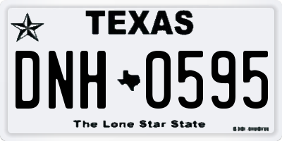 TX license plate DNH0595