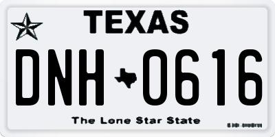TX license plate DNH0616