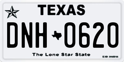 TX license plate DNH0620
