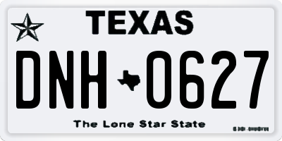 TX license plate DNH0627