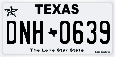 TX license plate DNH0639
