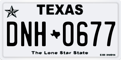 TX license plate DNH0677
