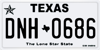 TX license plate DNH0686