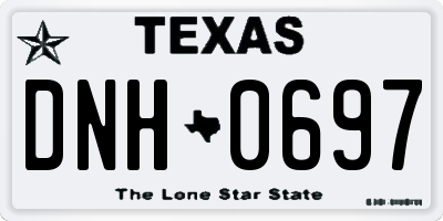 TX license plate DNH0697