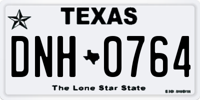 TX license plate DNH0764