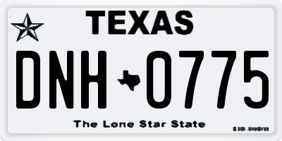 TX license plate DNH0775