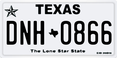 TX license plate DNH0866