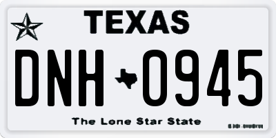 TX license plate DNH0945