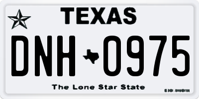 TX license plate DNH0975