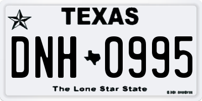 TX license plate DNH0995