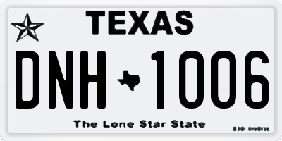 TX license plate DNH1006