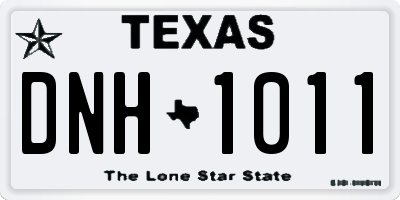TX license plate DNH1011