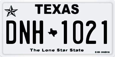 TX license plate DNH1021