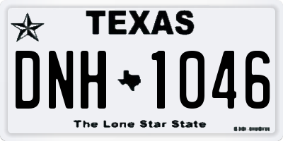 TX license plate DNH1046