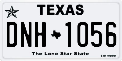 TX license plate DNH1056