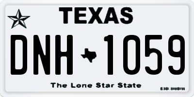 TX license plate DNH1059