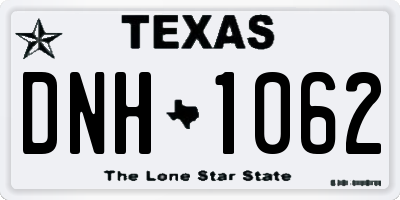 TX license plate DNH1062