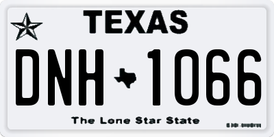 TX license plate DNH1066