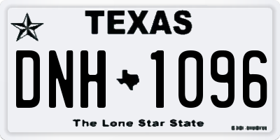TX license plate DNH1096