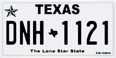 TX license plate DNH1121