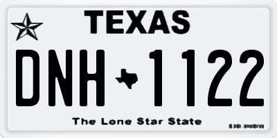TX license plate DNH1122