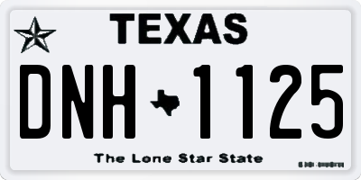 TX license plate DNH1125