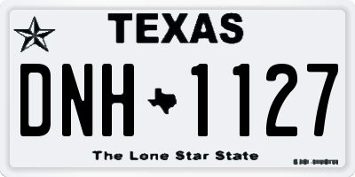 TX license plate DNH1127