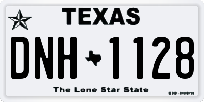 TX license plate DNH1128