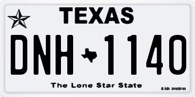 TX license plate DNH1140