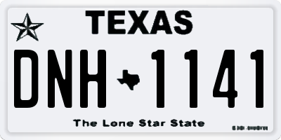 TX license plate DNH1141