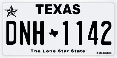 TX license plate DNH1142