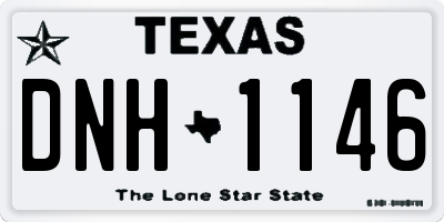 TX license plate DNH1146