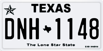 TX license plate DNH1148