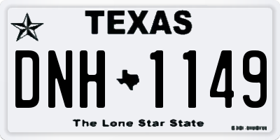 TX license plate DNH1149