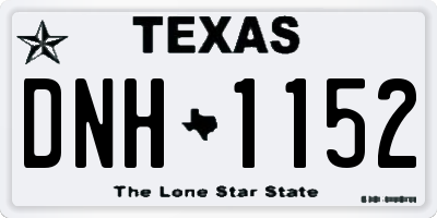 TX license plate DNH1152