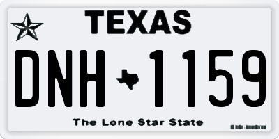 TX license plate DNH1159