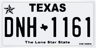 TX license plate DNH1161