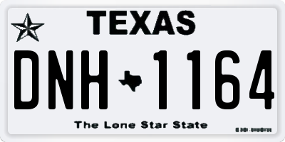 TX license plate DNH1164