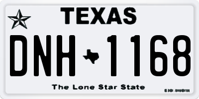 TX license plate DNH1168