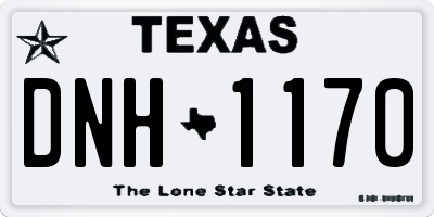 TX license plate DNH1170