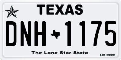 TX license plate DNH1175