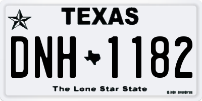 TX license plate DNH1182