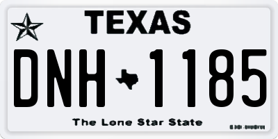 TX license plate DNH1185