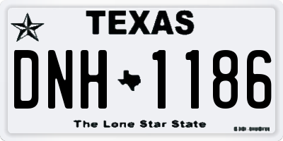 TX license plate DNH1186