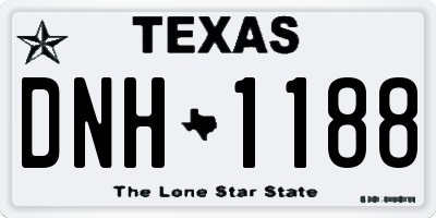 TX license plate DNH1188