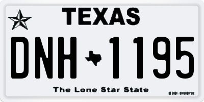TX license plate DNH1195