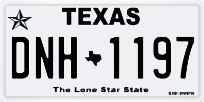 TX license plate DNH1197