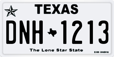 TX license plate DNH1213