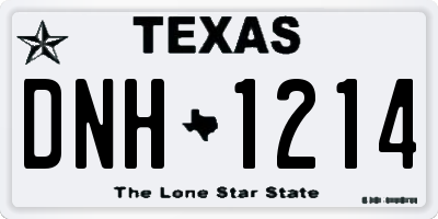 TX license plate DNH1214